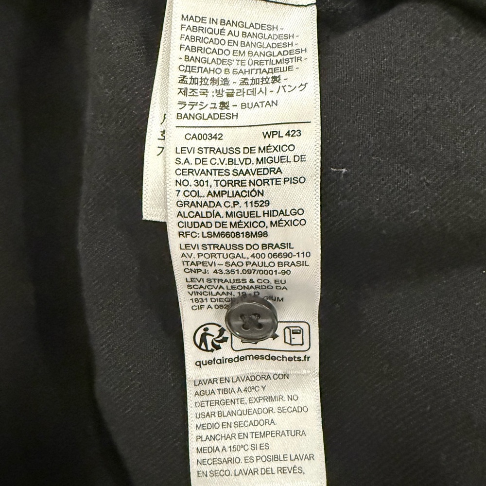 Levi’s Black Snap Button Down Western Studded Lon… - image 5